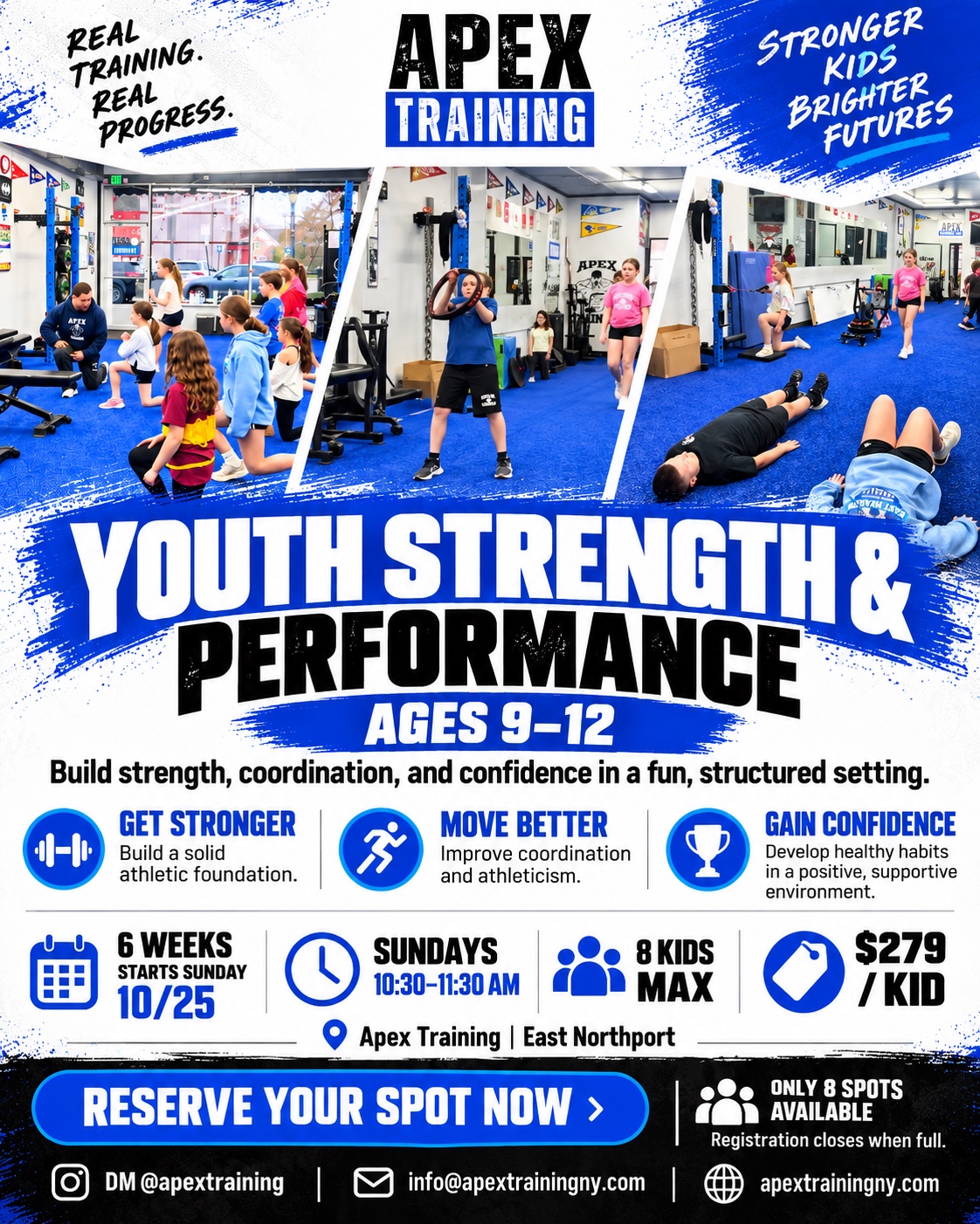 Apex Youth Strength and Performance six-week group for ages 9 to 12